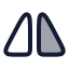 Imageflip Horizontal icon with duotone rounded style